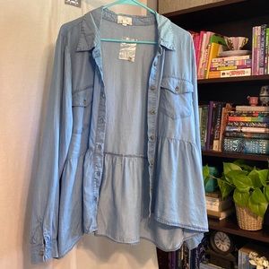 Soft “Denim” button up